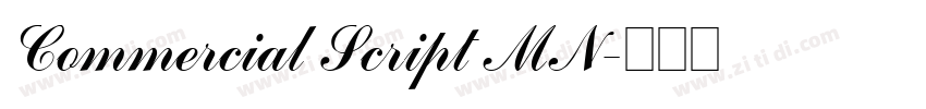Commercial Script MN字体转换